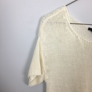 H&M Knit Short-Sleeve Cream Sweater